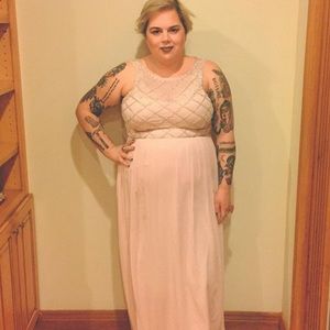 Light pink prom dress